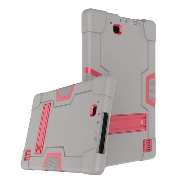 Goldcherry for RCA Galileo Pro 11.5 Inch Tablet Case,Heavy Duty Shockproof Hybrid Rugged Armor Full Body Protective With Kickstand RCA Galileo Pro RCT6513W87DK C 11.5 inch 2018 Released(Gray+Pink)