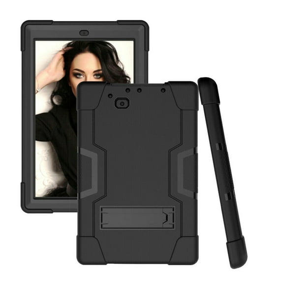 Goldcherry for RCA Viking Pro Case/ Rca Atlas Pro Hybrid Shockproof Anti-Impact Cover Built in Kickstand For RCA 10 Viking Pro RCt6a03w13 10.1" / Rca Atlas Pro 10.1" Rct6B06 P23H(Black+Black)