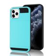 thumbnail image 1 of Goldcherry for iPhone 12 Pro Max Case,iPhone 12 Pro Max 6.7" Wallet Card Holder Sliding Cover Credit Card Slot ID Pocket Dual Layer Hybrid Protective for Apple iPhone 12 Pro Max (Blue), 1 of 7