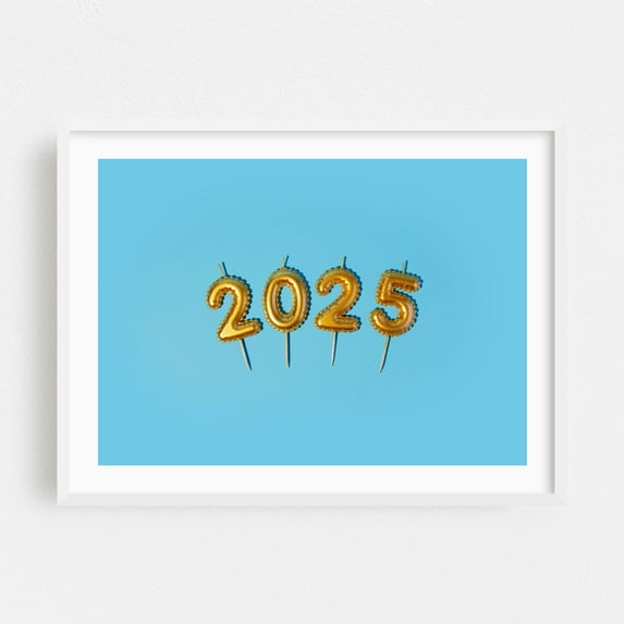 Golden 2025 02 - Photography White Framed Wall Art Print 12 x 16 inches