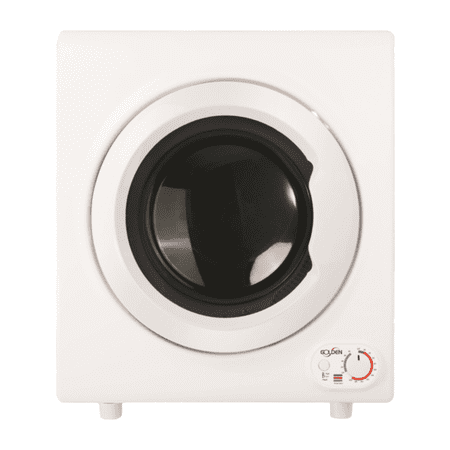 Golden 3.5 Cu ft. Portable Electric Compact Stainless Steel Clothes Dryer, White