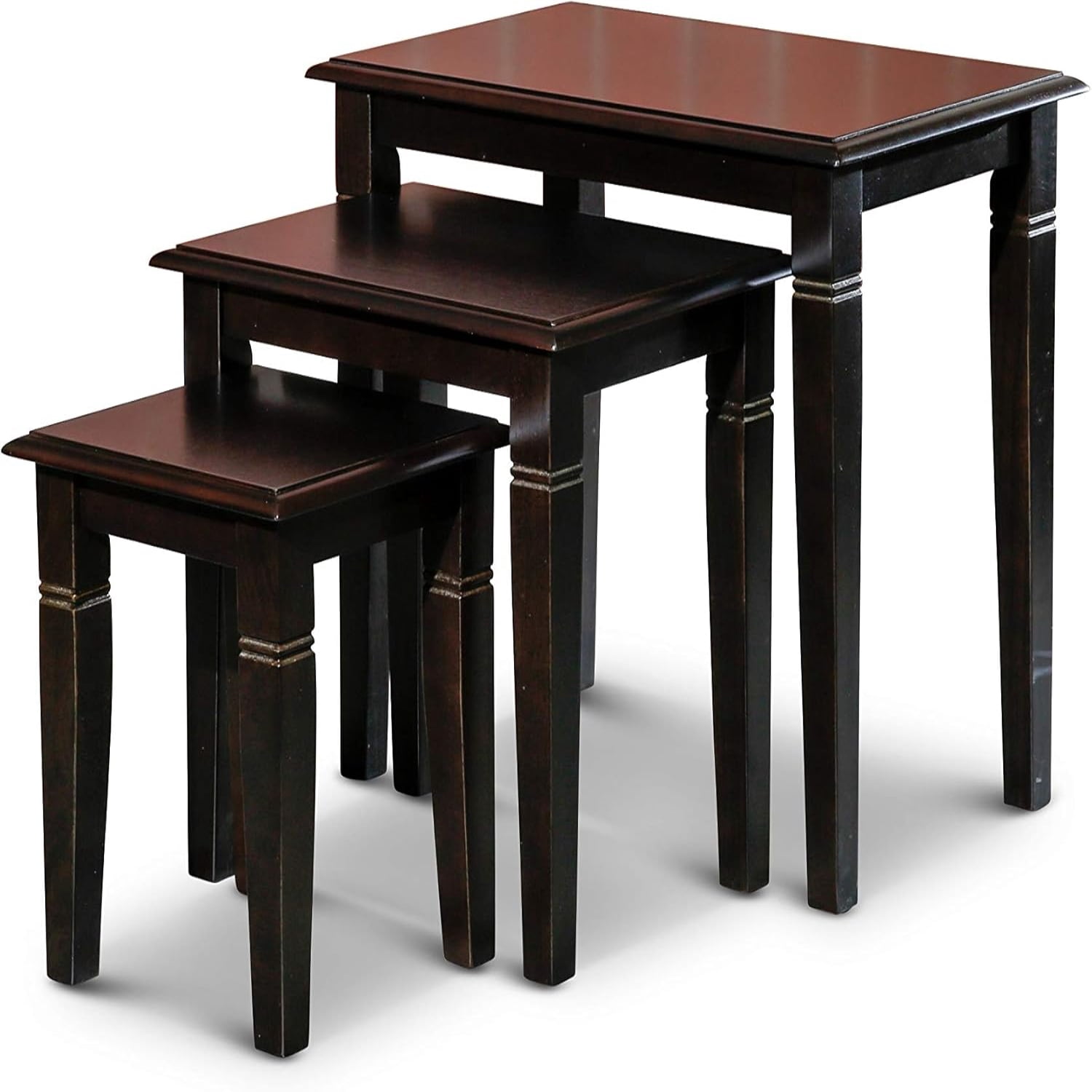 Golden 3-Piece Nesting Tables Indoor Living Collection - Espresso ...