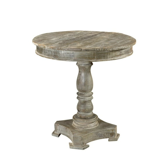 Golden 30" Round Farmhouse Solid Wood Bistro Table in Gray Wash
