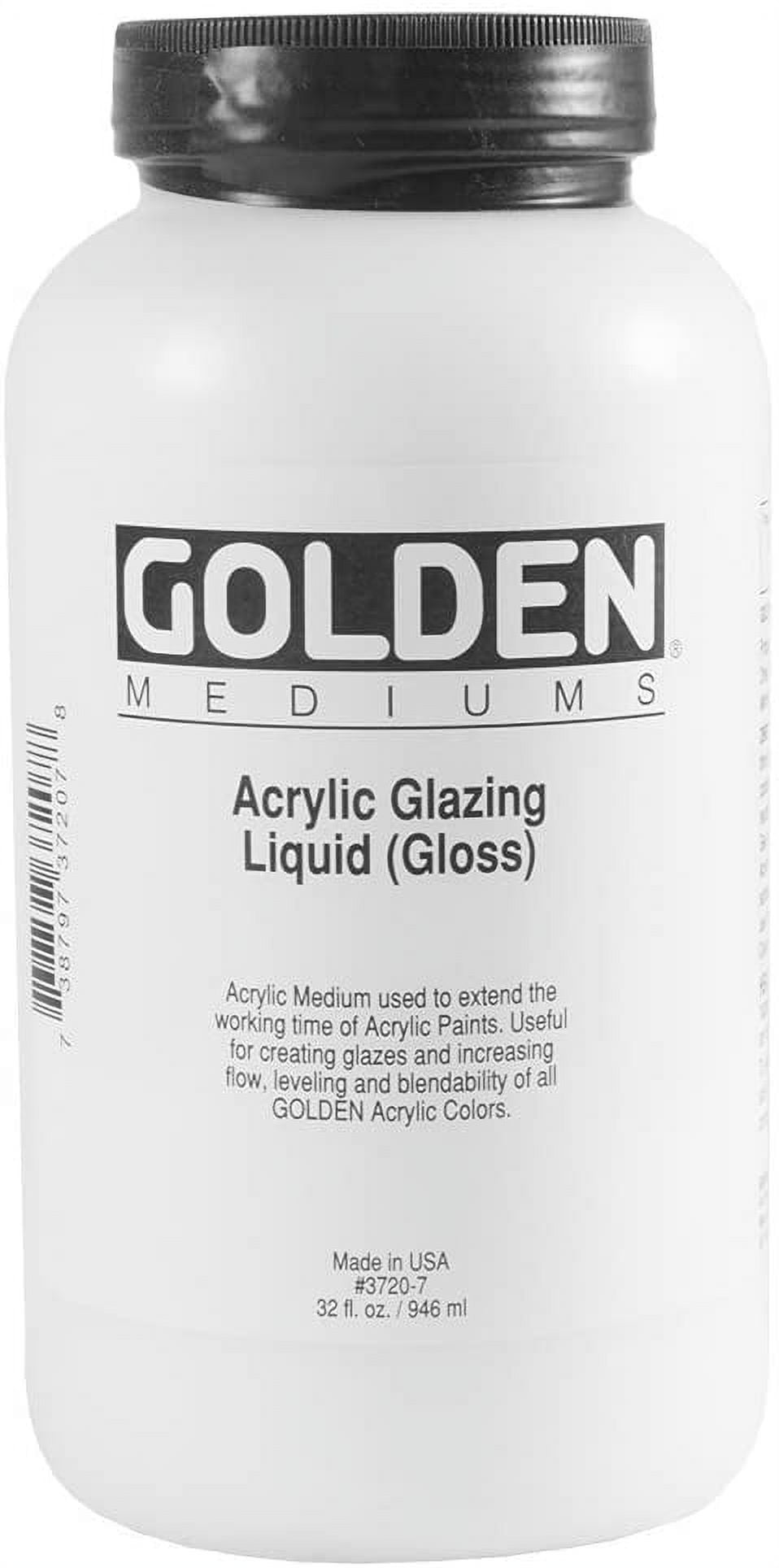 Golden 32oz Acrylic Glaze Liquid, Gloss Medium