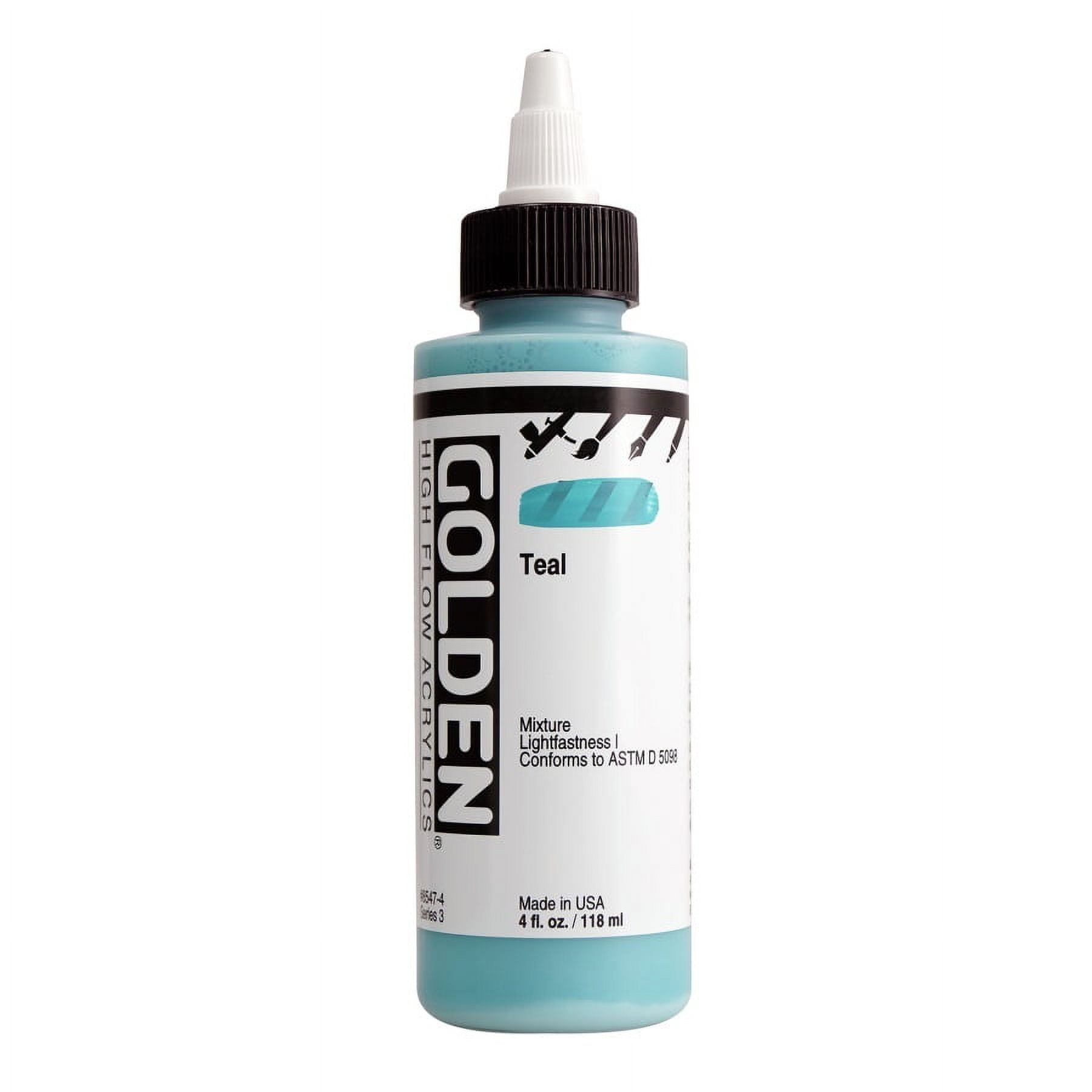 Golden 4oz. High Flow Acrylic Paint Color: Teal