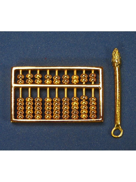 Golden Abacus with Golden Pen