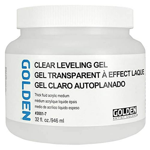Golden Acrylic Medium - Clear Leveling Gel, 32 oz jar