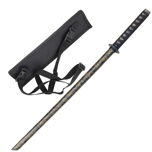 Golden Age Kenjutsu Bokken Sword with Carrying Case – Wooden Practice Sword for Martial Arts and Cosplay