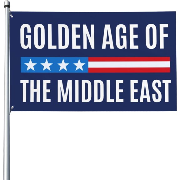 Golden Age Of The Middle East flag Yard Flags 3x5 Garden Banner Single Side