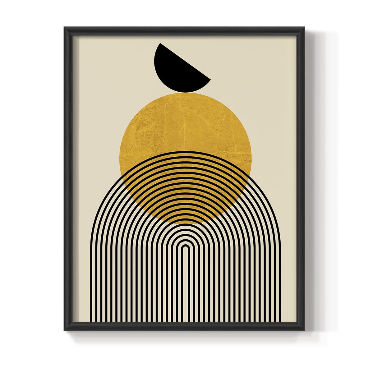Golden Arches in Black Solid Wood 8 x 10 Framed Print