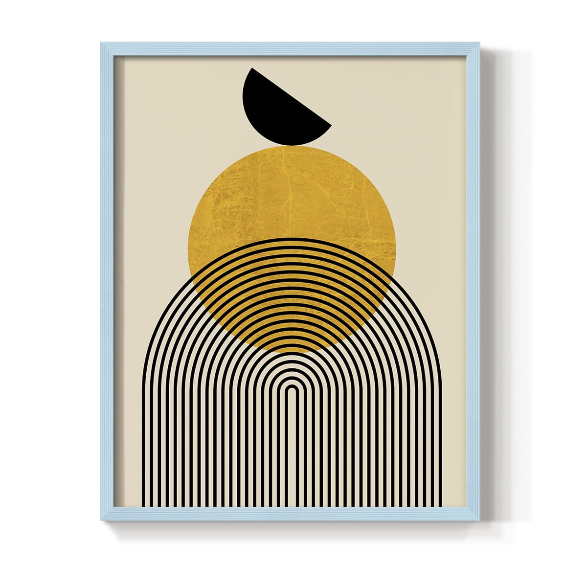 Golden Arches in Blue Solid Wood 8 x 10 Framed Print