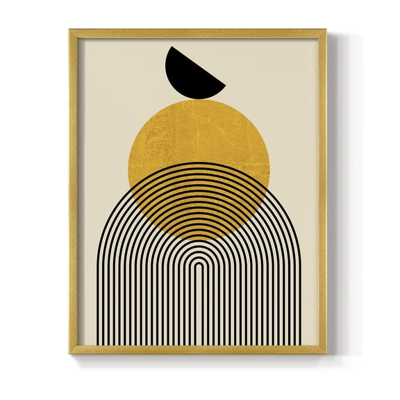 Golden Arches in Gold Solid Wood 8 x 10 Framed Print