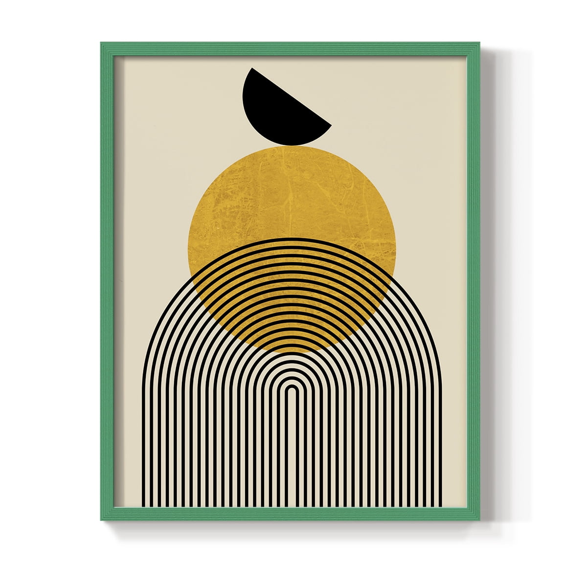 Golden Arches in Green Solid Wood 11 x 14 Framed Print
