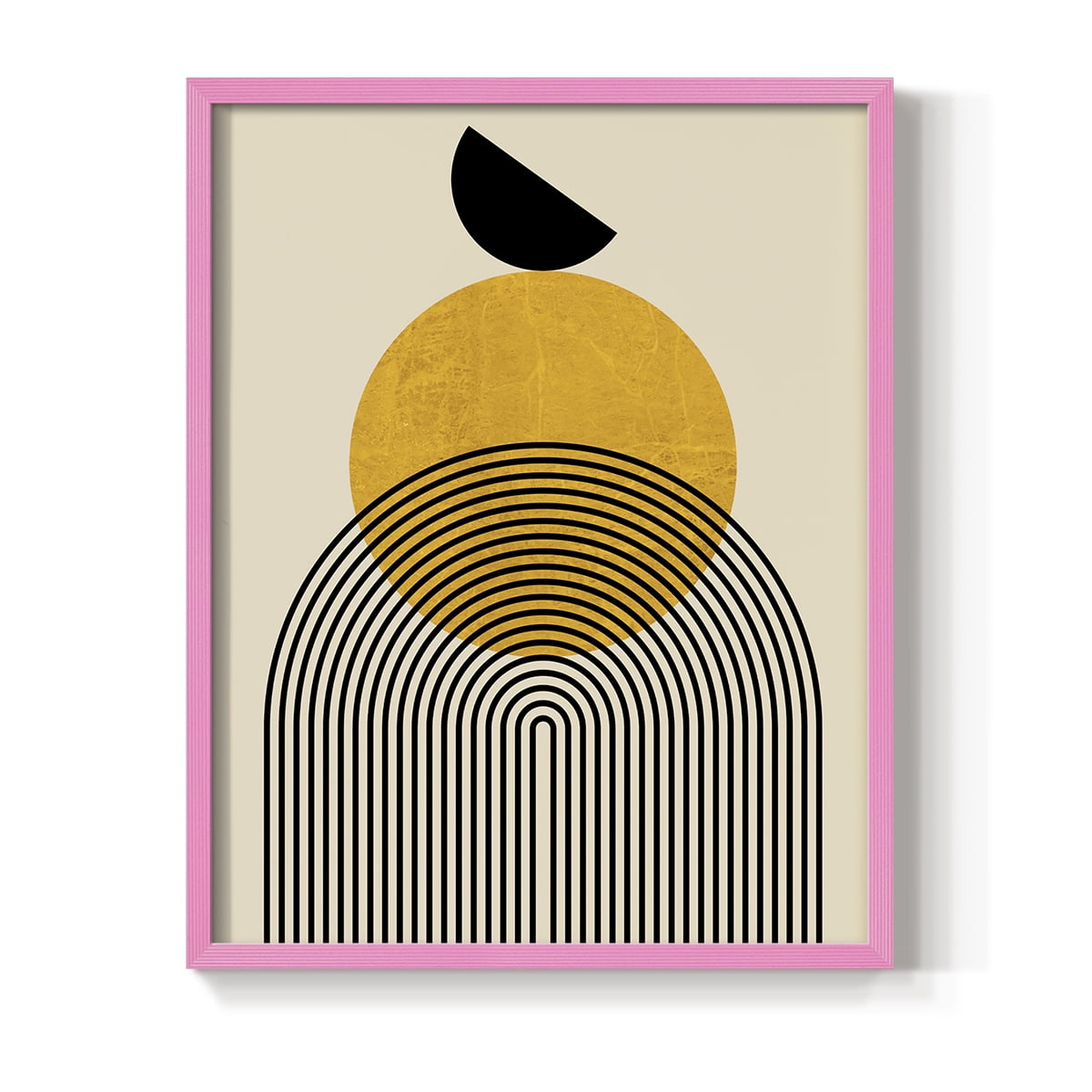 Golden Arches in Pink Solid Wood 8 x 10 Framed Print