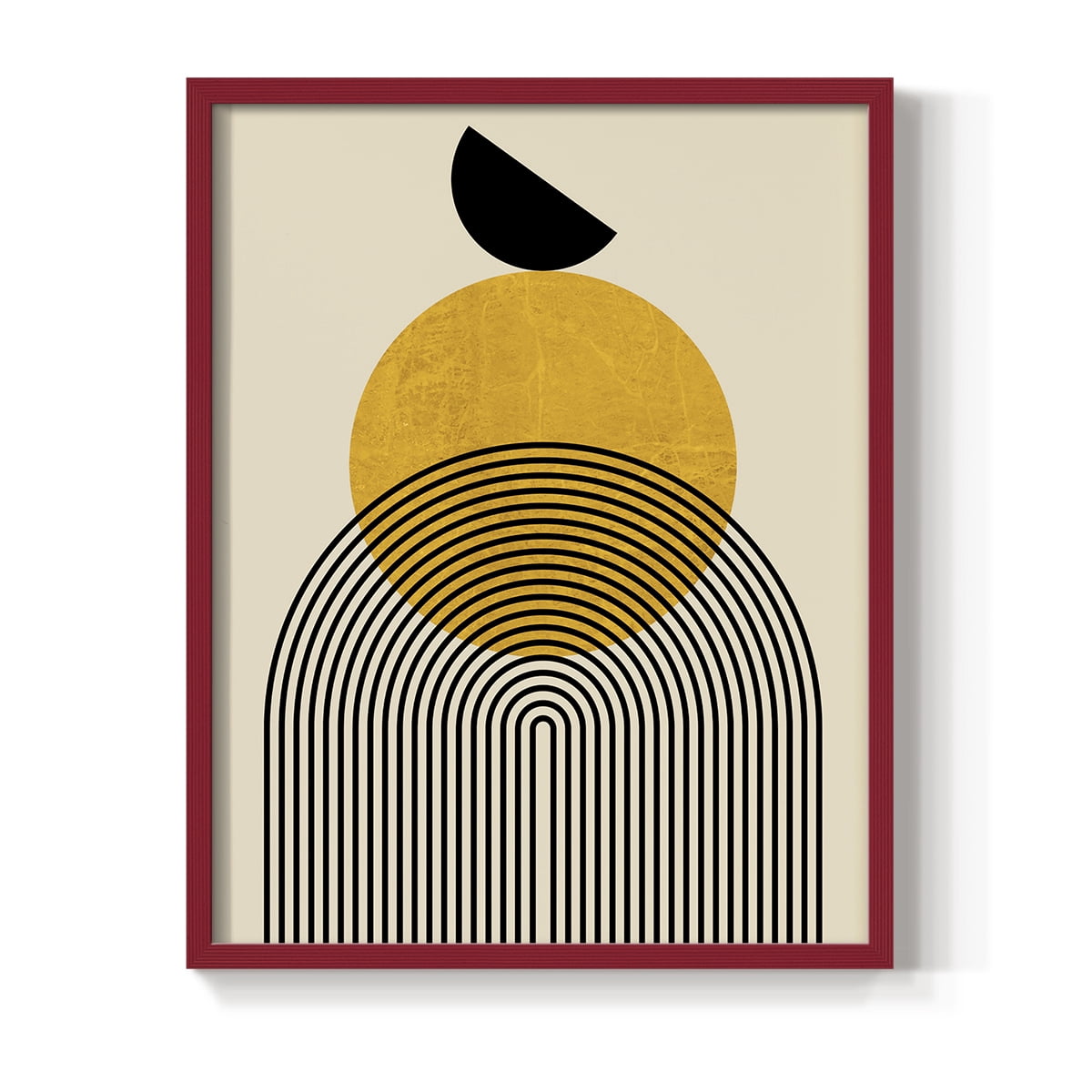 Golden Arches in Red Solid Wood 8 x 10 Framed Print