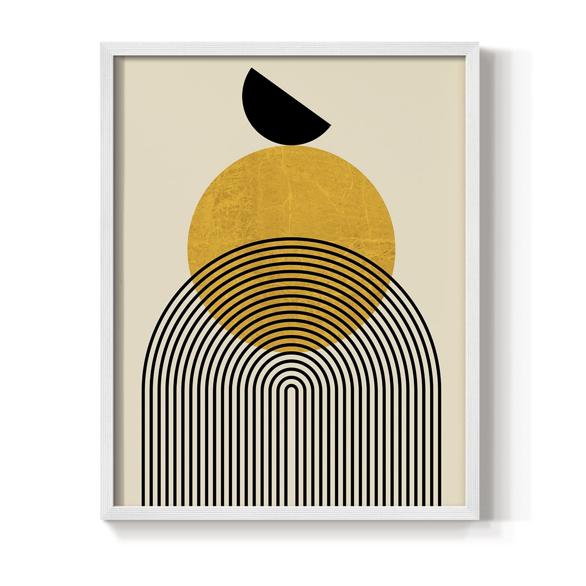 Golden Arches in White Solid Wood 8 x 10 Framed Print