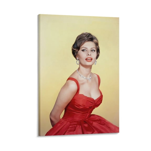 Golden Ariel Award Winners Actress Sophia Loren Sexy Celebrity Poster Art Poster Canvas Painting Decor Wall Print Photo Gifts Home Modern Decorative Posters 12x18inch(30x45cm)