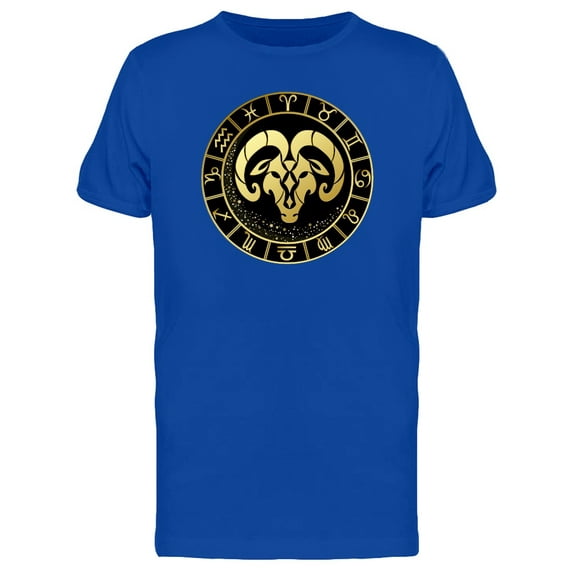 Golden Aries Black Frame T-Shirt Men -Image by Shutterstock, Male 3X-Large