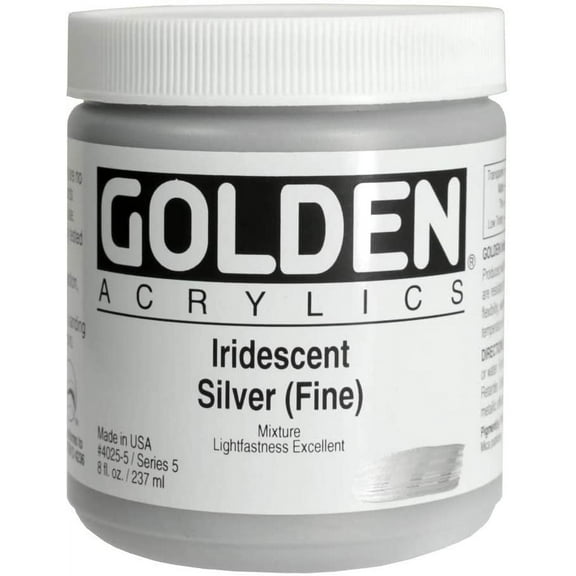 Golden Artist Acrylic - Iridescent Silver, 8 oz