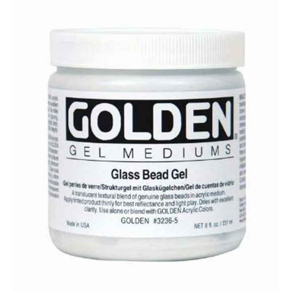 Golden Artist Colors Gel Mediums, Glass Bead Gel, Translucent 8 oz.