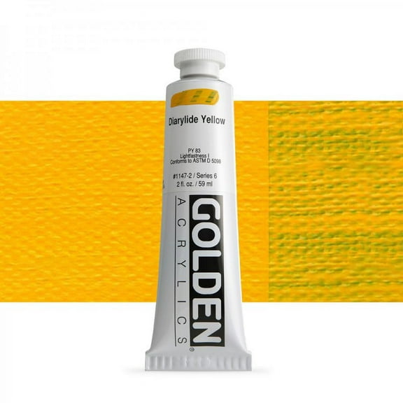 Golden Artist Colors Heavy Body Acrylic, Diarylide Yellow, 2 oz.