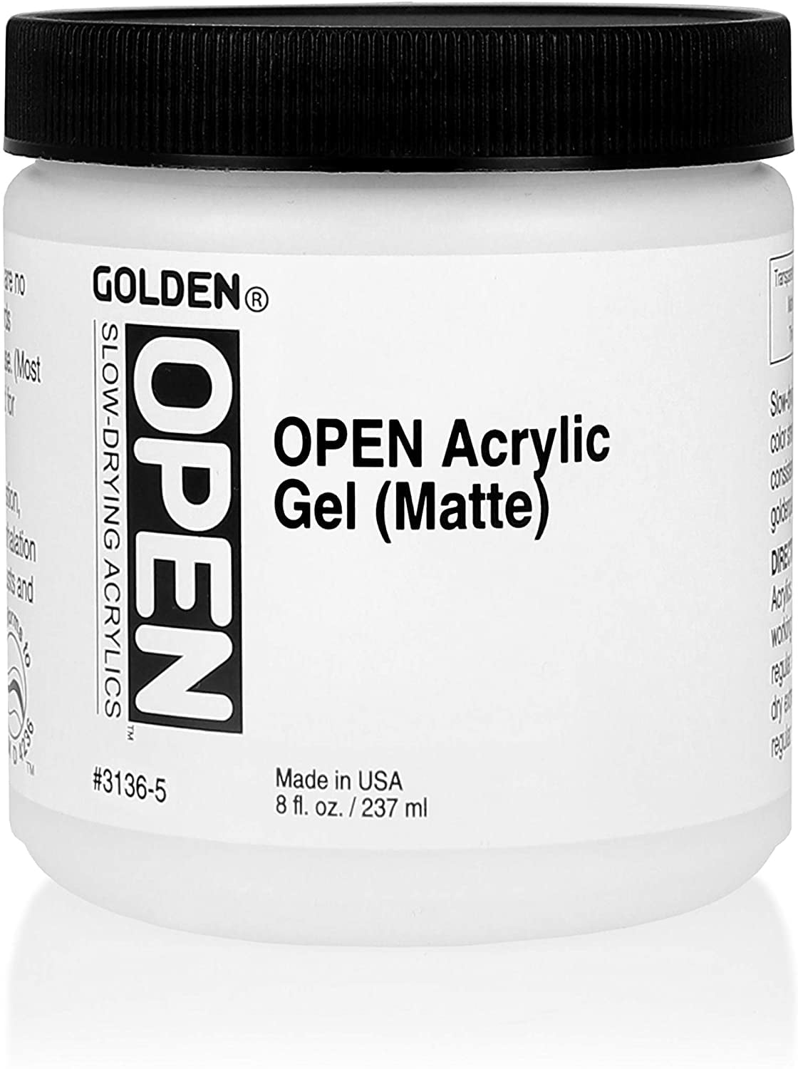 Golden Artist Colors - Open Acrylic Gel Matte, 8 oz