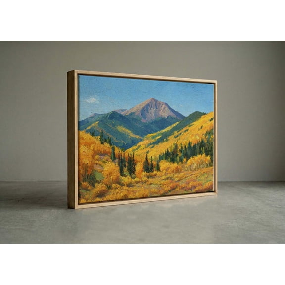 Golden Autumn Aspen Yellow Fall Foliage Mountain Portrait Decor Unframed Paper Print