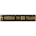 thumbnail image 1 of Golden Balloon Cheers Banner for 80th Milestone Birthday Party Celebration Event Decoration, 1 of 9