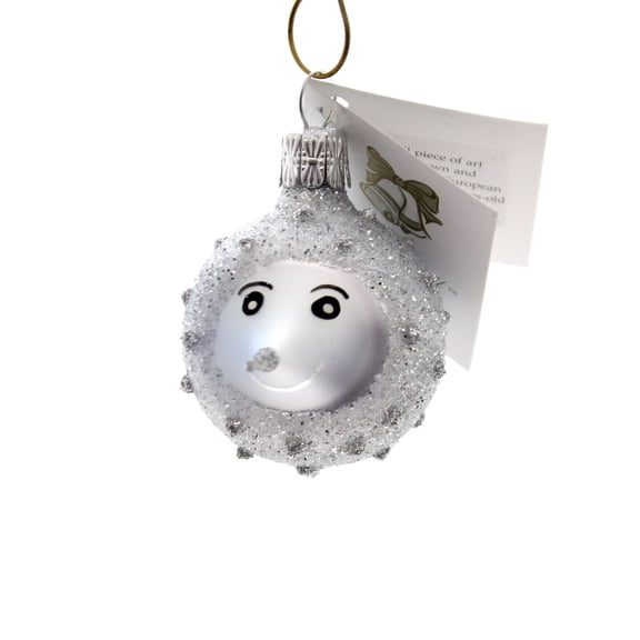 Golden Bell Collection Baby Hedgehog Glass Spiny Mammal Ornament An747 Blue