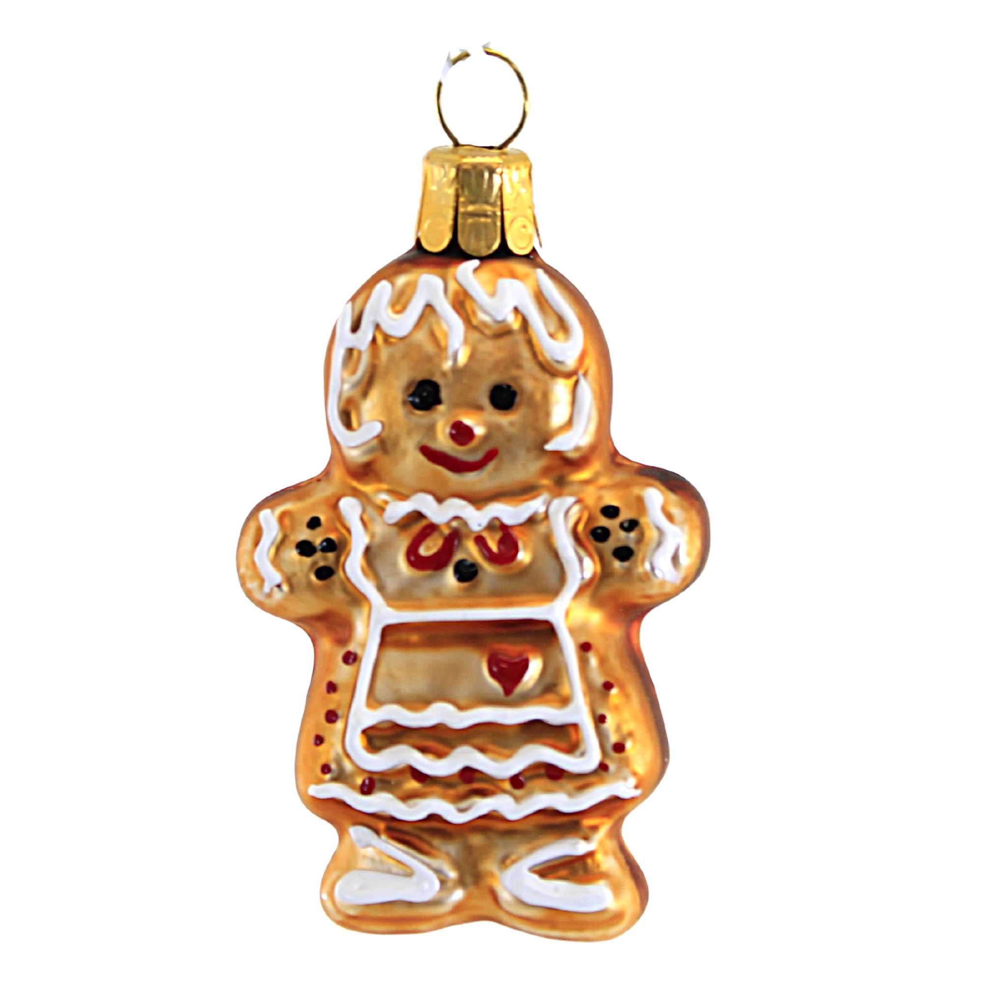 Golden Bell Collection 2.75In Czech Gingerbread Girl, Glass, Christmas Cookie Nvv144