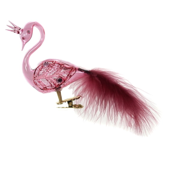 Golden Bell Collection IRIDESCENT MAUVE PEACOCK Ornament Clip On Bra050