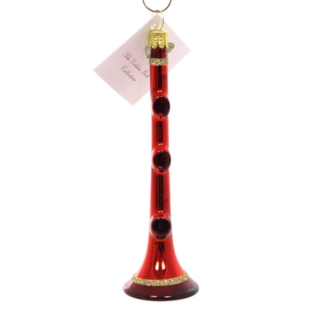 Golden Bell Collection 5.00In Red Clarinet, Glass, Music Instruments Nvv114