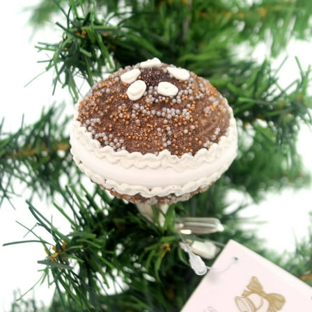 Golden Bell Collection Small Cake Clip-On Ornament Dessert Sweet Se230 Chocolate