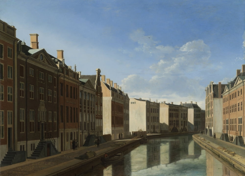 Golden Bend In The Herengracht Canvas Art -  (24 x 18)