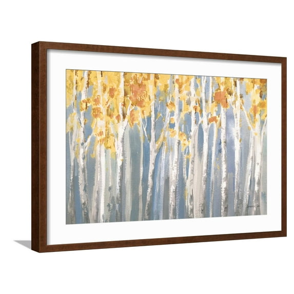 Art.com Golden Birches Spice Art Print by Danhui Nai, Brown Frame Wall Art, 29" x 21"