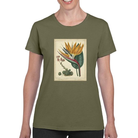 Golden Bird Of Paradise T-Shirt Women -Sydenham Edwards Designs, Female Medium