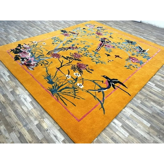 Golden Birds Hand-Tufted Nz Wool Soft Beautiful soft Quality office Kitchen thickness 14 mm Home Living Room