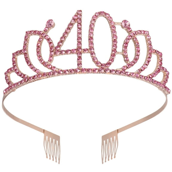 UPGRATOR Birthday Decoration Crown Headband Alloy 1Set Golden Headdress for Girls