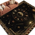thumbnail image 1 of Golden Black Area Rug 5x7 Washable Rug Non Slip Abstract Rising Horizon Sun Mystical Moon Large Area Rug Soft Stainresistant Indoor Floor Carpet for Living Room Bedroom Home Office Dining Room, 1 of 9
