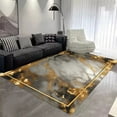 thumbnail image 1 of Golden Black Luxury Carpet for Living Room European Marble Bedroom Bedside Non Slip Rug Sofa Table Side Area Rugs Home Floor Mat, 1 of 5