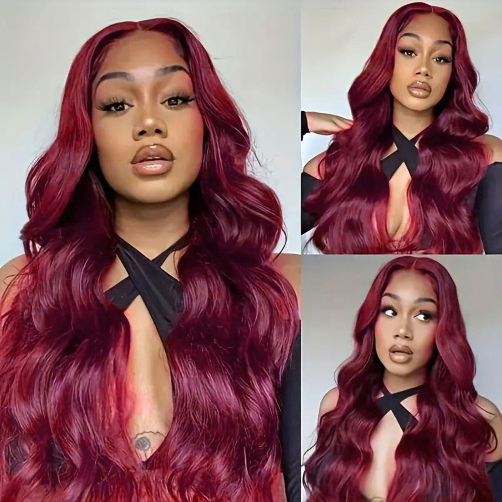 Golden Blonde Long Wavy Lace Front Wig for Women, Curly Synthetic Wig Heat Resistant Natural Looking Wigs(,One Size)
