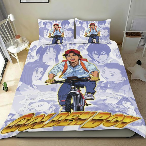Golden Boy Themed Bed Sheet Set Three Piece Set 36x75 Inches Comfortable And Skin Friendly Unique Design Creating A Star Studded Night Home Decor Gifts For Family Friends fans