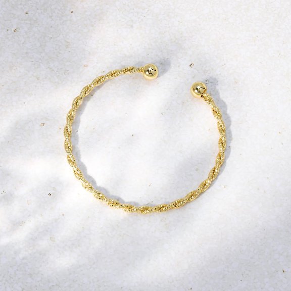 Golden Brass Cuff Bangles for Women Torque Bangle Fashion Jewelry Open Bangle Cuff Bracelets Gifts for her Making DIY