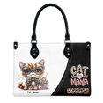 thumbnail image 1 of Golden British Shorthair Cat Bag, Personalized Leather Handbags For Women - Personalized Bag with Name - Tote Bags for Mom Grandma - Custom Gifts Ideas for Her, Gift for Cat Lover, Cat Mom, 1 of 7