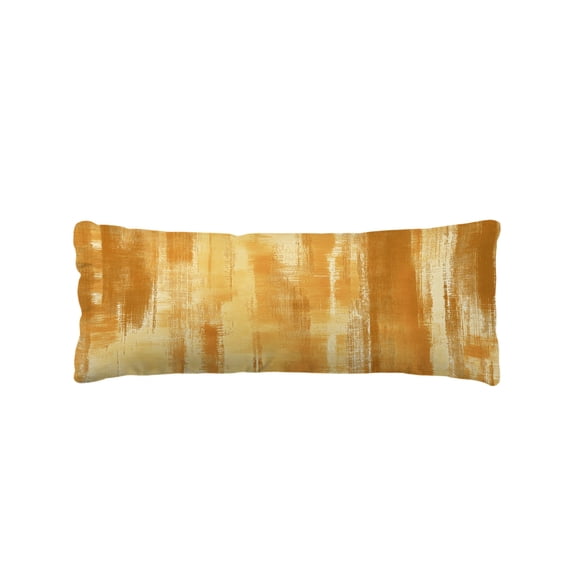Golden Brown Ombre Body Pillow Cover 20 x 54 Inch Decorative Pillow Cover Modern Abstract Art Oil Painting Lumbar Pillowcase Seasonal Rectangle Cushion Case for Couch Sofa Bed Living Room