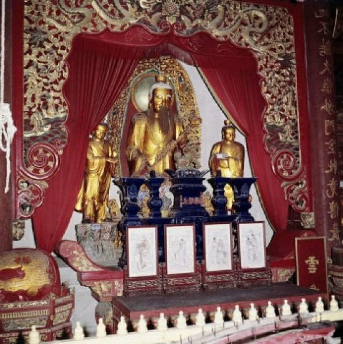 Golden Buddha Lao-Tse Temple Chinese Art(- ) Canvas Art - (18 x 24)