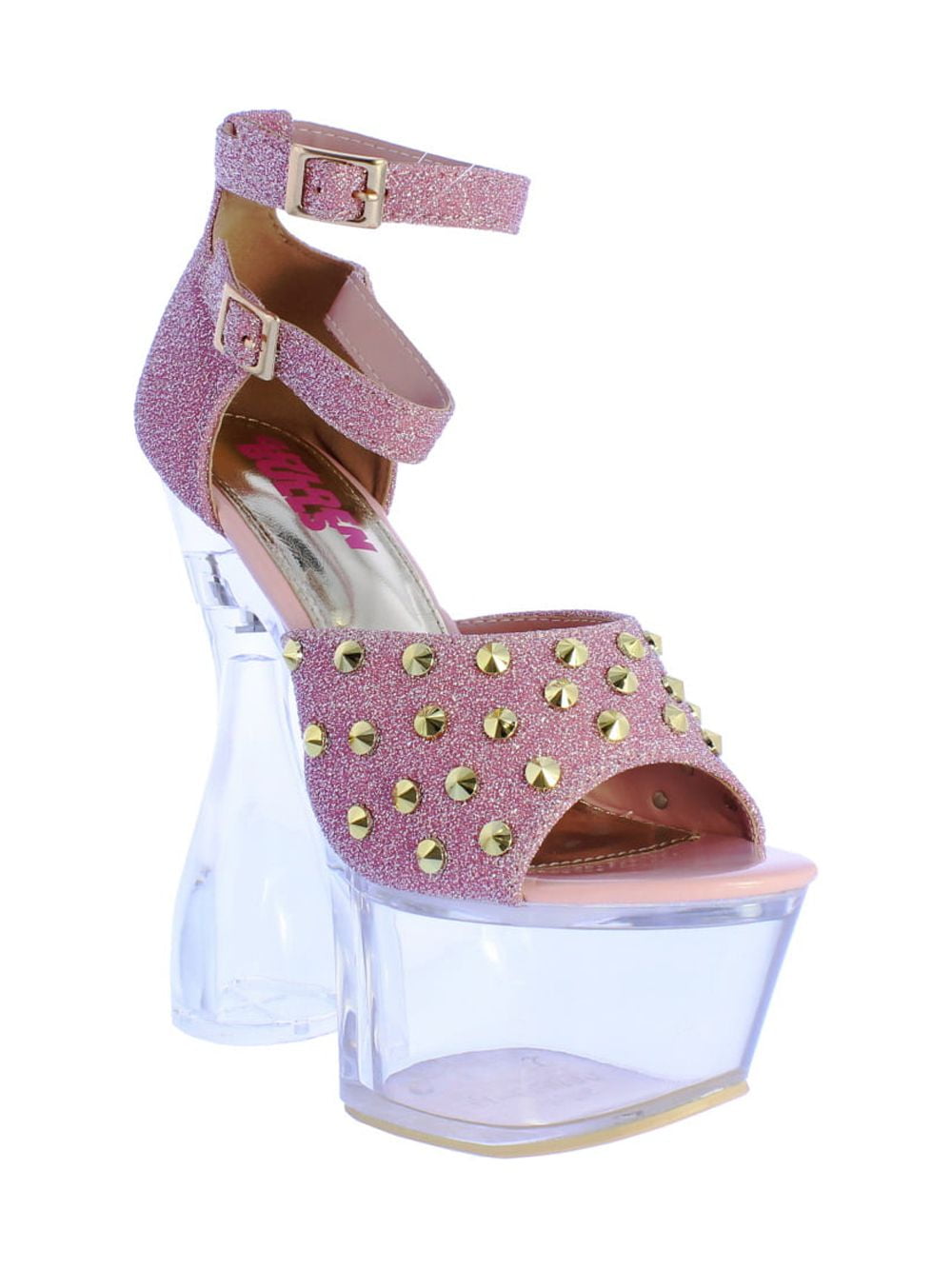 Golden Bulls Detux-02 Double Buckle PVC Platfrom Heel in Pink