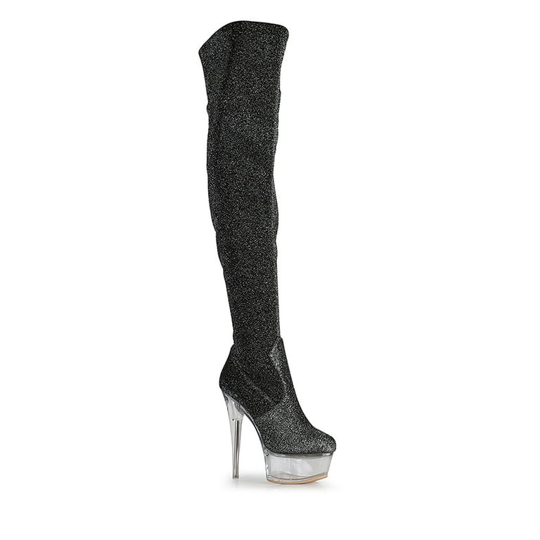 Pvc over shop the knee boots