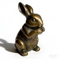 thumbnail image 1 of Golden Bunny Decor Bronze Resin Rabbit Figurines, Vintage Decor Easter Bunny Statue for Spring Tabletop Decor C, 1 of 6