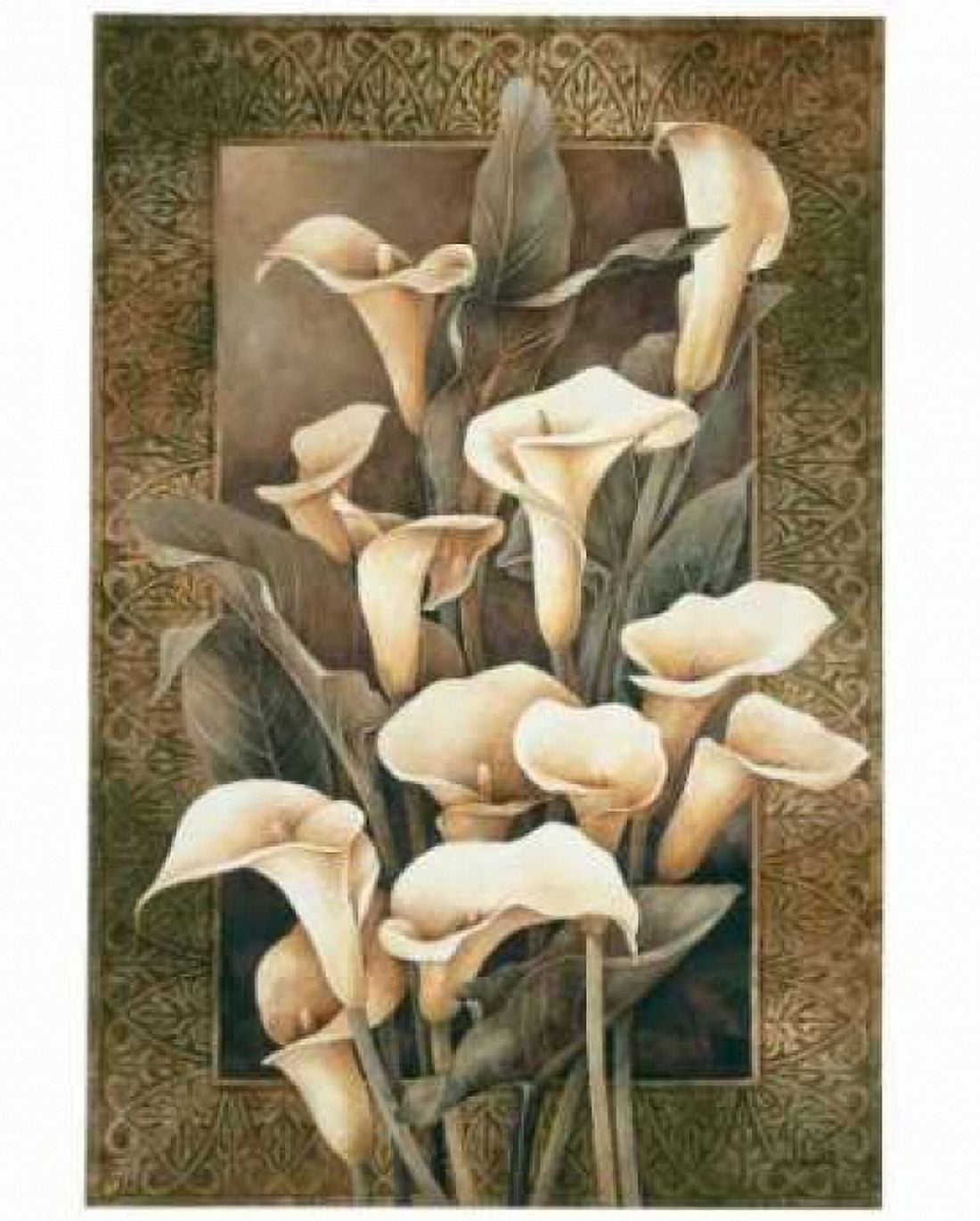 Golden Calla Lilies Canvas Art - Linda Thompson (24 x 30)